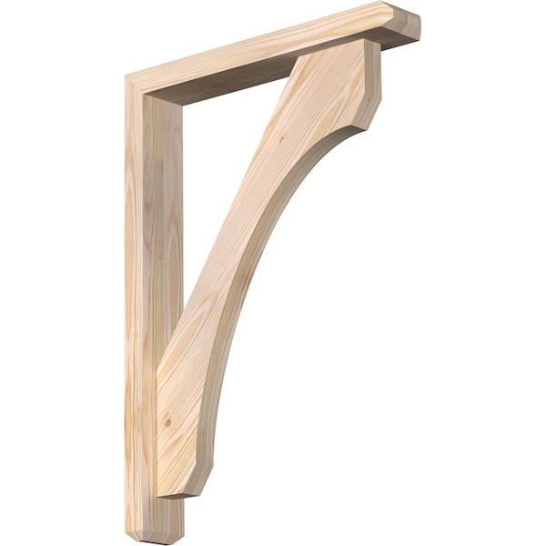 Ekena Millwork Legacy Craftsman Smooth Bracket w/ Offset Brace, Douglas Fir, 3 1/2"W x 20"D x 28"H BKT0402X20X28LEC04SDF - main
